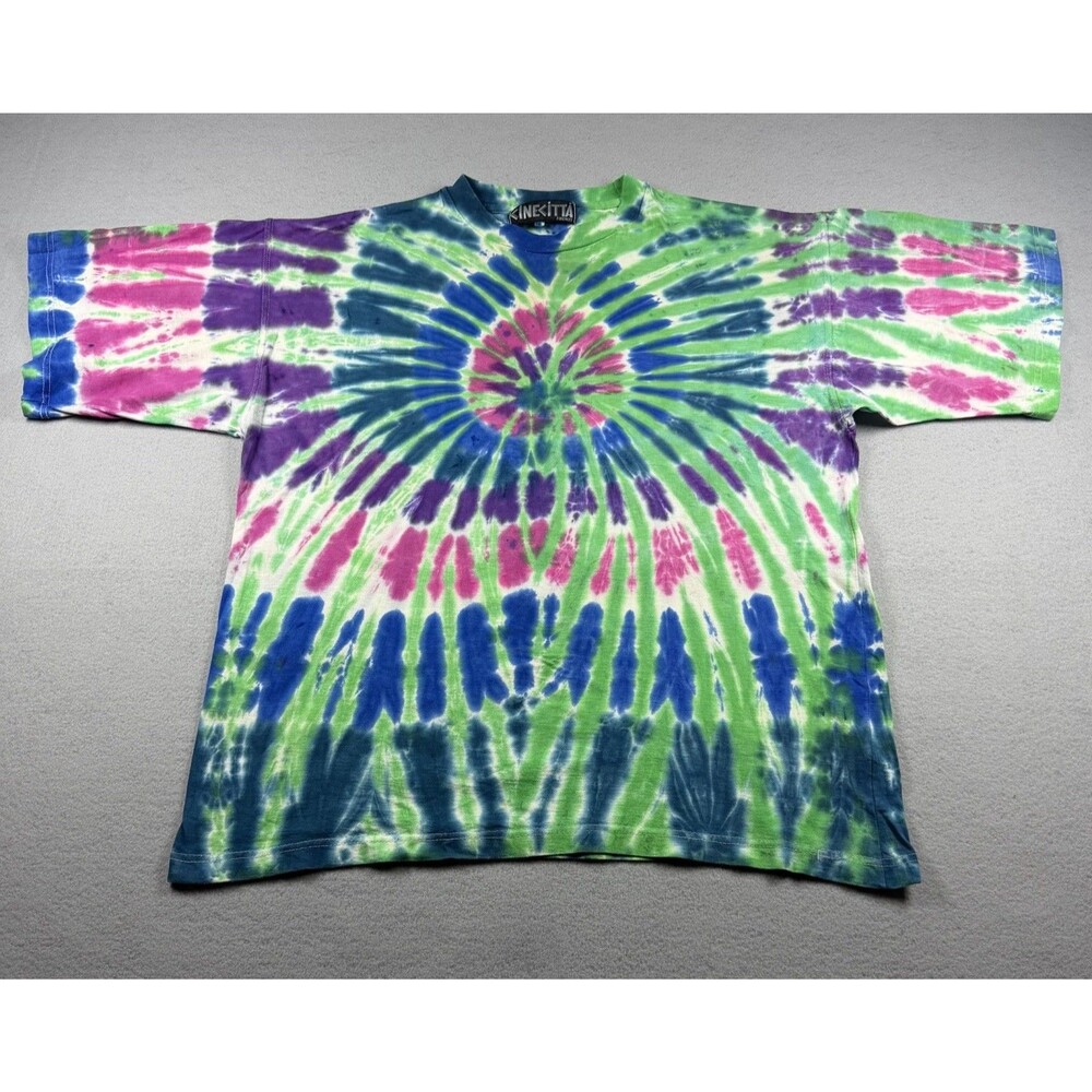 Vintage Cinecitta Firenze Tie Dye Shirt Mens XL Large Spiral Psychedelic Italian